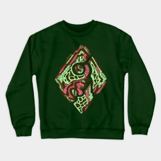 Pink Mint Abstract Rhombus Crewneck Sweatshirt